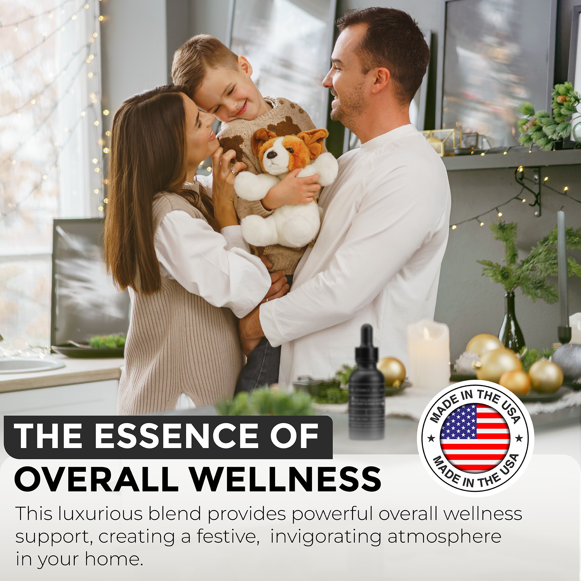 Winter Wellness Blend - 100% Pure USDA Organic Essential Oil for Aromatic Defense & Air Purification - Seasonal Support, Focus, & Cozy Atmosphere - 1 oz Diffuser Oil