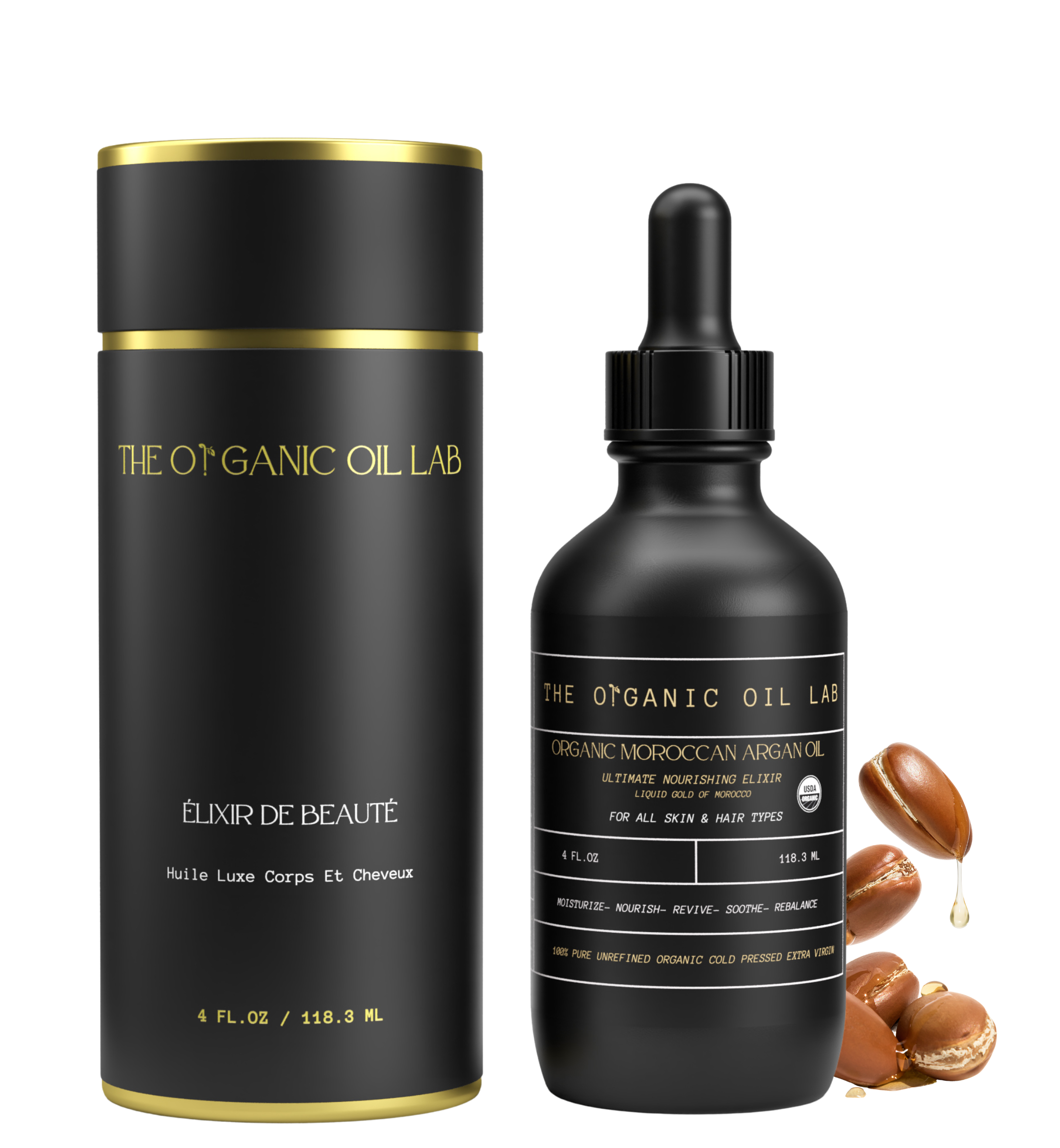 100% Pure USDA Organic Moroccan Argan Oil | Ultra Moisturizing for Hair, Skin & Scalp