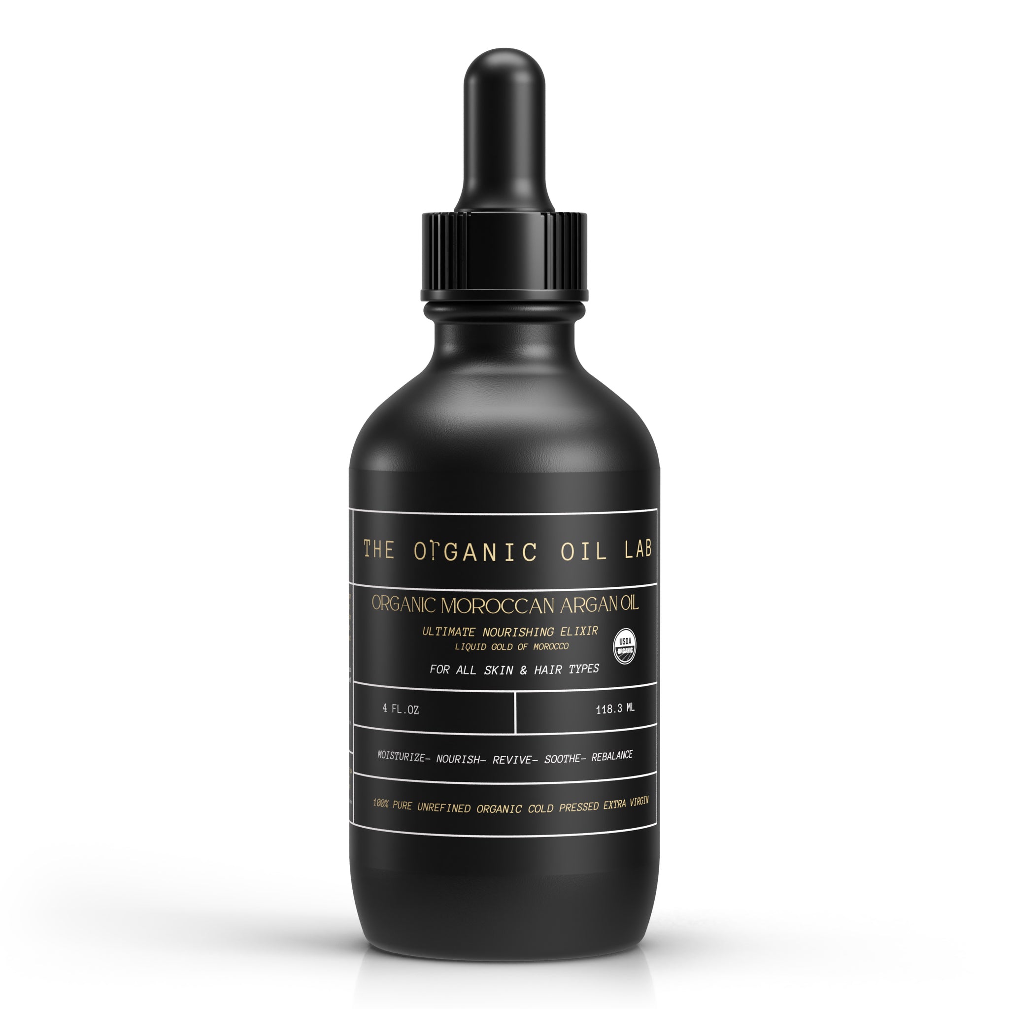 100% Pure Organic Extra Virgin Moisturizing Moroccan Argan Oil for Hair, Skin & Body | The Organic Oil Lab