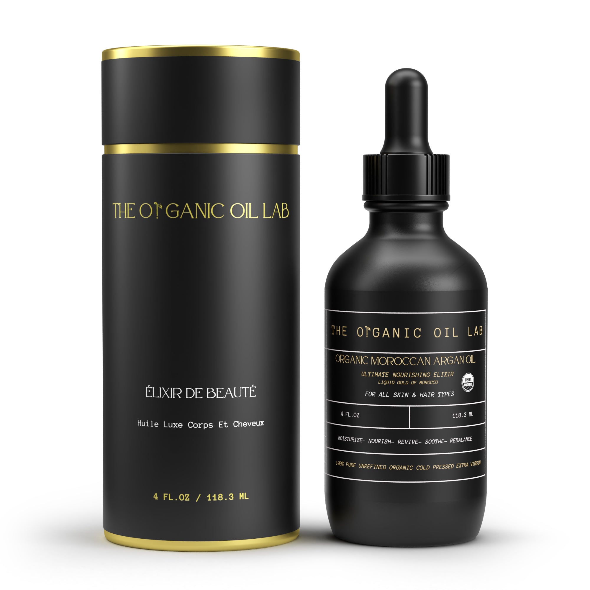 100% Pure USDA Organic Moroccan Argan Oil | Ultra Moisturizing for Hair, Skin & Scalp