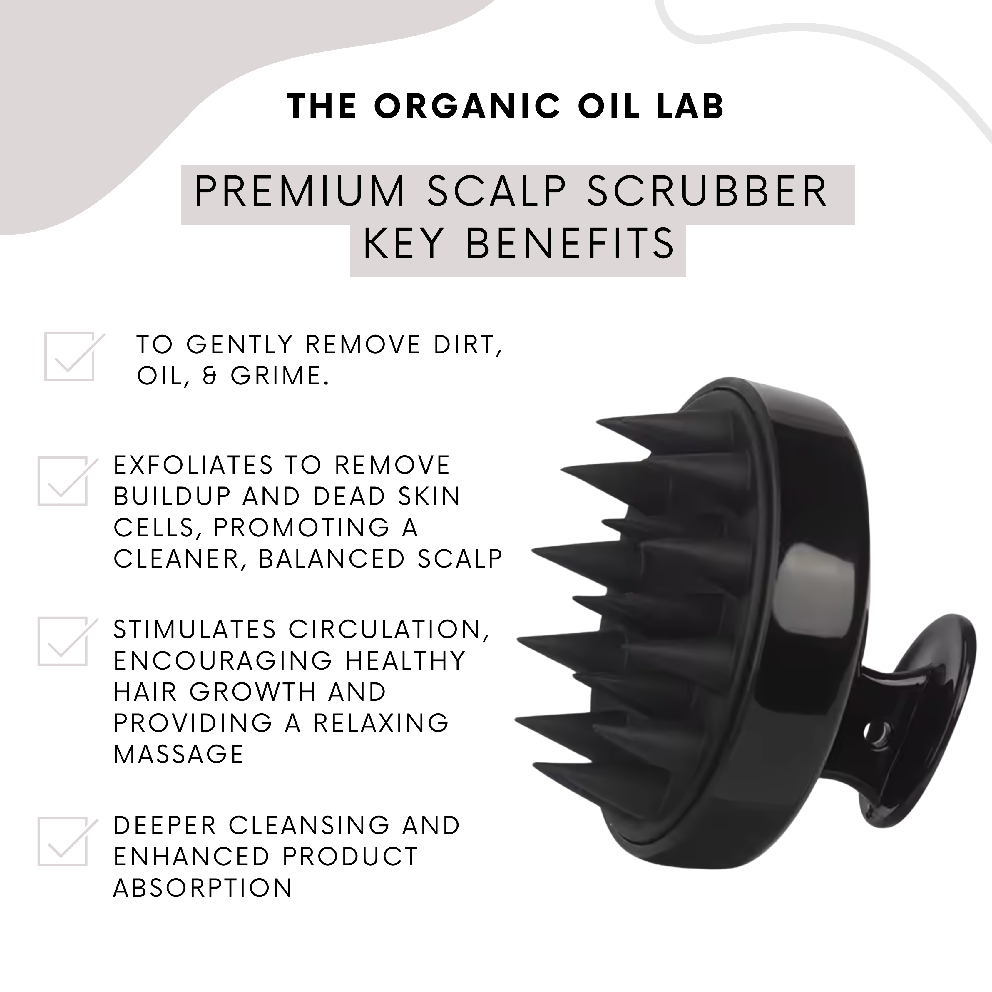 Premium Silicone Scalp Scrubber For Scalp Buildup & Exfoliation